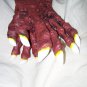 Red Devil Costume Hands Gloves Imp Satan She Devil Demon Claws Vulture Talons