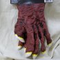 Red Devil Costume Hands Gloves Imp Satan She Devil Demon Claws Vulture Talons