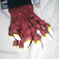 Red Devil Costume Hands Gloves Imp Satan She Devil Demon Claws Vulture Talons