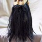 Black Gray Biker Beard Costume Facial Hair Rocker Merlin Dark Wizard Pirate Dude