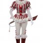 Adult Sadistic Clown Costume Creepy Pennywise Killer It Big Top Circus Lg 10-12