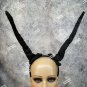 Wired Black Demon Horns Headband Maleficent Villain Bug Antenna Bumble Bee Alien