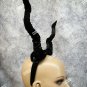 Wired Black Demon Horns Headband Maleficent Villain Bug Antenna Bumble Bee Alien