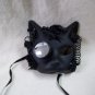 Black Steampunk Gato Mask Monocle Cat Futuristic Warrior Lioness Feline Panther