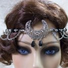 Gothic Moon Head Jewelry Circlet Crown Witch Headpiece Celestial Goddess Pagan