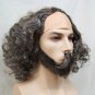 William Shakespeare Wig Mustache Beard Set Renaissance Noble Medieval Poet Lad
