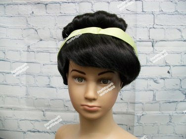 Fairy Tale Princess Updo Costume Wig Tiana Frog Storybook Child Teen Small Adult
