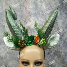 Jumbo Minotaur Horns Ears Green Creature Pan Goat Fantasy Mythical Woodland Forest