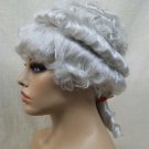 Mrs Claus Wig Santa Sweetheart Old Maid Fairy Godmother Mother Christmas Colonial