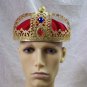 Fancy Red Gold Jewel Crown Filigree Renaissance Christmas Nativity Wise Man Men