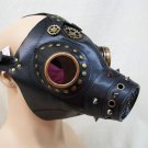 Black Plague Doctor Costume Gas Mask Medieval Apocalyptic Biohazard Radioactive