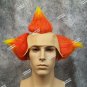 Evil Clown Wig w Bald Cap Tri Color Wings Hobo Killer Klown Creepy Bozo Insane