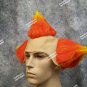 Evil Clown Wig w Bald Cap Tri Color Wings Hobo Killer Klown Creepy Bozo Insane