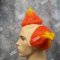 Evil Clown Wig w Bald Cap Tri Color Wings Hobo Killer Klown Creepy Bozo Insane