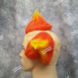 Evil Clown Wig w Bald Cap Tri Color Wings Hobo Killer Klown Creepy Bozo Insane