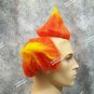 Evil Clown Wig w Bald Cap Tri Color Wings Hobo Killer Klown Creepy Bozo Insane