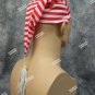Red White Striped Nightcap Stocking Night Cap Pirate Deck Hand Xmas Elf Scrooge Smee