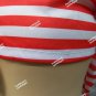 Red White Striped Nightcap Stocking Night Cap Pirate Deck Hand Xmas Elf Scrooge Smee
