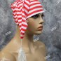 Red White Striped Nightcap Stocking Night Cap Pirate Deck Hand Xmas Elf Scrooge Smee