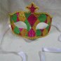 Pink Gold Diamond Glitter Eye Mask Masquerade Ball Venetian Harlequin Mardi Gras