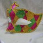 Pink Gold Diamond Glitter Eye Mask Masquerade Ball Venetian Harlequin Mardi Gras