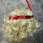 Curly Blonde Flapper Wig & Red Sequin band Charleston Gatsby Roaring 20's Jazz