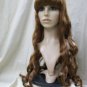 Light Brown Desire Wig w/ bangs GoGo Girl Renaissance Princess Goddess Pop Star