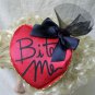 Fancy Heart BITE ME Fascinator Hat Hair Clip Headpiece Steampunk Goth Vampire