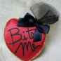 Fancy Heart BITE ME Fascinator Hat Hair Clip Headpiece Steampunk Goth Vampire