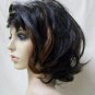 Groovy Mod Retro Side Flip Black Brown Wig British Invasion 70s Lob Asymmetrical