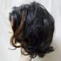 Groovy Mod Retro Side Flip Black Brown Wig British Invasion 70s Lob Asymmetrical