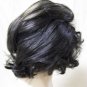 Groovy Mod Retro Side Flip Black Brown Wig British Invasion 70s Lob Asymmetrical