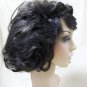 Groovy Mod Retro Side Flip Black Brown Wig British Invasion 70s Lob Asymmetrical
