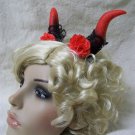 Rose Enchantress Horns Devil Demon Fantasy Mythical Horned Goddess Vampire Madam
