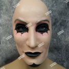 Creepy Circus Mime Frontal Latex Mask Painted Black Eyes Carnival Clown Unisex