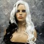 Long Black Half White Evil Madame Wig Heat Resistant Wicked Cruella De Vil Dalmatian Villain
