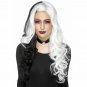 Long Black Half White Evil Madame Wig Heat Resistant Wicked Cruella De Vil Dalmatian Villain