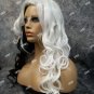 Long Black Half White Evil Madame Wig Heat Resistant Wicked Cruella De Vil Dalmatian Villain