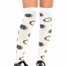 Tick Tock Clock Knee Socks Clocks Alice Wonderland Hare White Rabbit Tea Time
