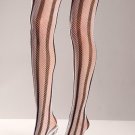 Sexy Black White Vertical Stripe Fishnet Thigh High Sporty Ref Referee Goth Doll Sexy Black White Vertical Stripe Fishnet Thigh High Sporty Ref Referee Goth Doll