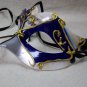 Blue Black Silver Renaissance Eye Mask Masquerade Venetian Harlequin Music Note