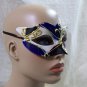 Blue Black Silver Renaissance Eye Mask Masquerade Venetian Harlequin Music Note
