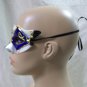 Blue Black Silver Renaissance Eye Mask Masquerade Venetian Harlequin Music Note