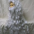 Moses Long Wig & Beard Father Time Poseidon Noah Merman Gandalf Wizard Biblical