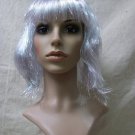 White & Silver Tinsel Bob Costume Wig Majestic Unicorn Celestial Christmas Angel White & Silver Tinsel Bob Costume Wig Majestic Unicorn Celestial Christmas Angel