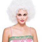 White Funky Glow Afro in Dark Wig Blacklight Fun Rave Party Girl Hippie Dude Fro