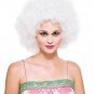 White Funky Glow Afro in Dark Wig Blacklight Fun Rave Party Girl Hippie Dude Fro