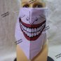 Villain Face Half Mask Bandana Comic Joker Big Grin Psycho Prankster Injustice