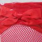Red Fishnet Thigh Highs Bow & Snowball Pom Poms Elf Santa Helper Sexy Mrs Claus