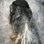 Long Double Dare Wig Black Gray White Mix Pirate Lily Munster Hag Witch Cruella